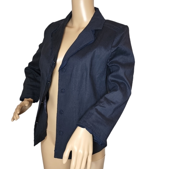 Tahari linen blend blazer - Picture 10 of 16